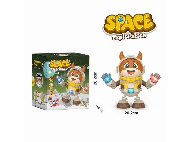 Бычок-космонавт на бат. (свет, звук) 15,2*10,8*17,8 см в кор. Y25660054
