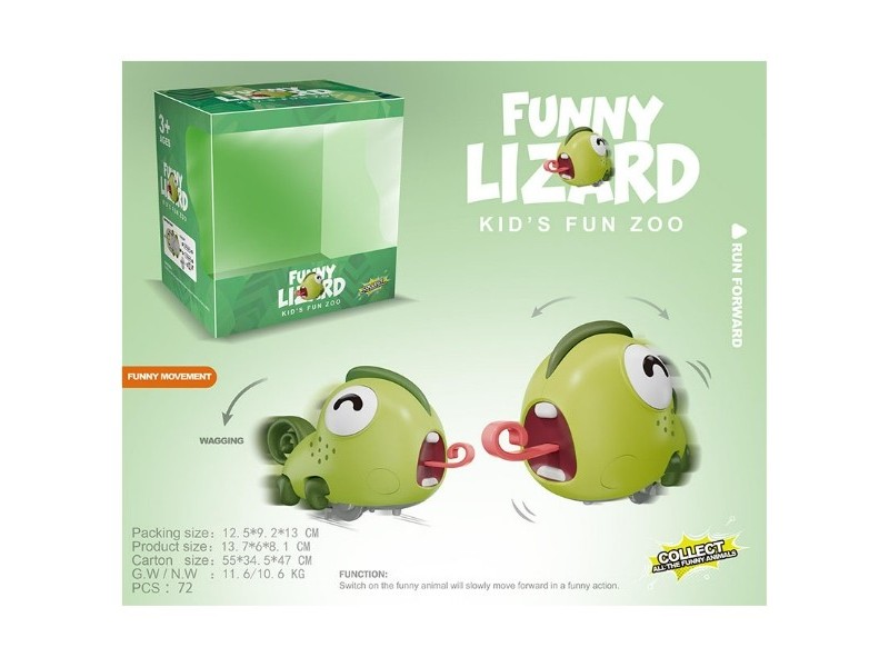 Ящерица на бат. (забавно двигается) 12,5*9,2*13 см в кор. Y24111067