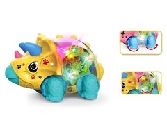 Динозаврик инерц. с шестеренками (свет) 12,5*8,5*8 см в пак. M1541-16