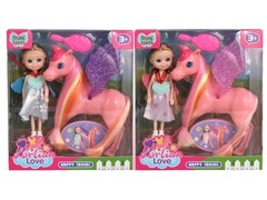 Кукла 13 см с единорогом и аксесс. 20*17,5*5,5 см в кор. 3103711