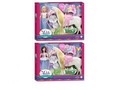 80700 [2807560]Кукла шарнирная 29 см с аксесс. и лошадью 46*10*35 см в кор. 2807560