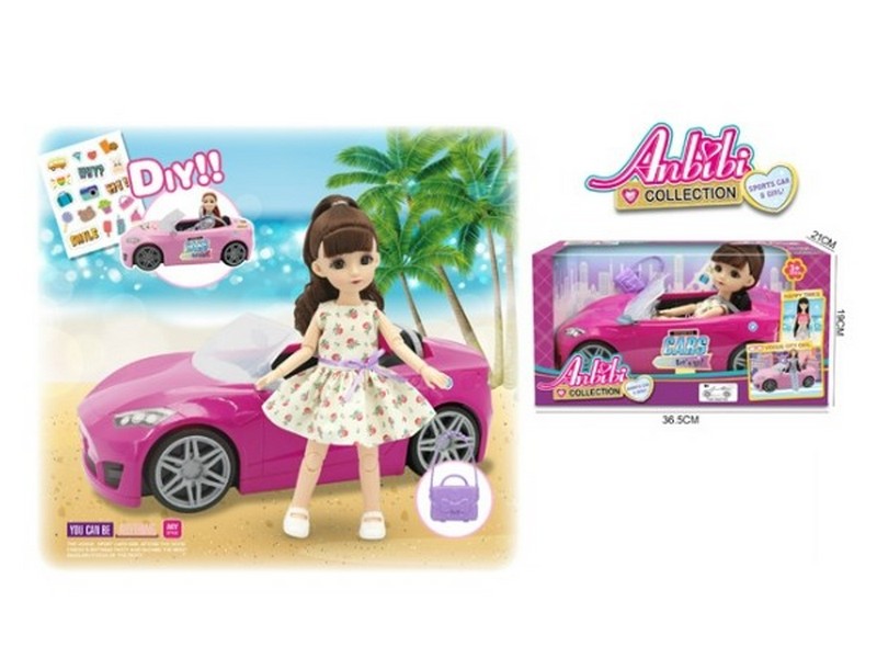 Кабриолет 32 см с куклой шарнирной 36,5*21*19 см в кор. 3107171