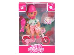 Кукла на велосипеде с аксесс. 19*13,5*6 см в кор. 3033270