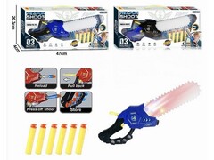 Бензопила стреляющая мягкими патронами (свет) 47*20,3*4 см в кор. Y23642225