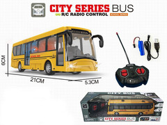 Автобус на р/у (аккум., заряд от USB, свет) 32*10*9,5 см в кор. Y23879032