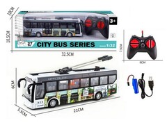 Троллейбус на р/у (аккум., заряд от USB, свет) 32,5*10*10,5 см в кор. 3118063