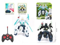 Робот на бат. на р/у (свет, вращение на 360°, пар) 19*15*19,5 см в кор. 2449974