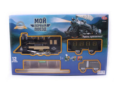 80829 [0649/DT]Железная дорога на бат. (свет, звук, дым) 12 дет. 50*31*7 см в кор. 0649/DT