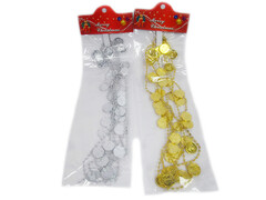 81060 [LF629]Бусы на елку "Монеты" 2,7 м в пак. LF629