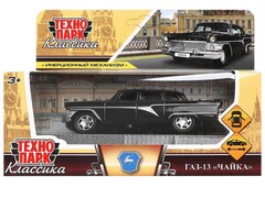 81076 [GAZ13-12-BK]Технопарк. Машина «ГАЗ-13 "чайка" металл. инерц. 12 см (открыв. двери) черный