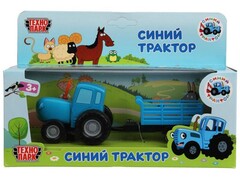 81078 [BLUTRA-7CART-BU]Технопарк. СИНИЙ ТРАКТОР с телегой металл. 7,5 см синий BLUTRA-7CART-BU