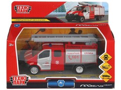 Технопарк. Машина «ГАЗЕЛЬ NEXT ПОЖАРНАЯ» металл. инерц.15 см (открыв. двери, багажник) красный
