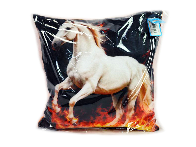 Подушка-игрушка Лошадь белая огонь LSH-003