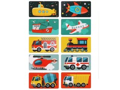 81252 [962220] Пазлы деревянные «Изучаем транспорт» 18*6*10 см в кор. 962220