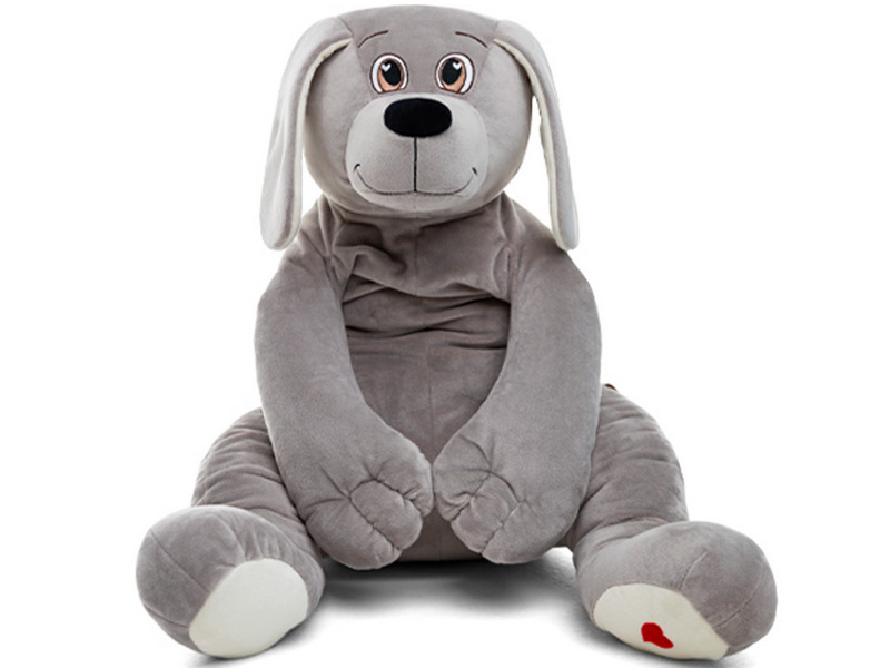 Собака Чарли 85 см (сидя 45 см) серый
