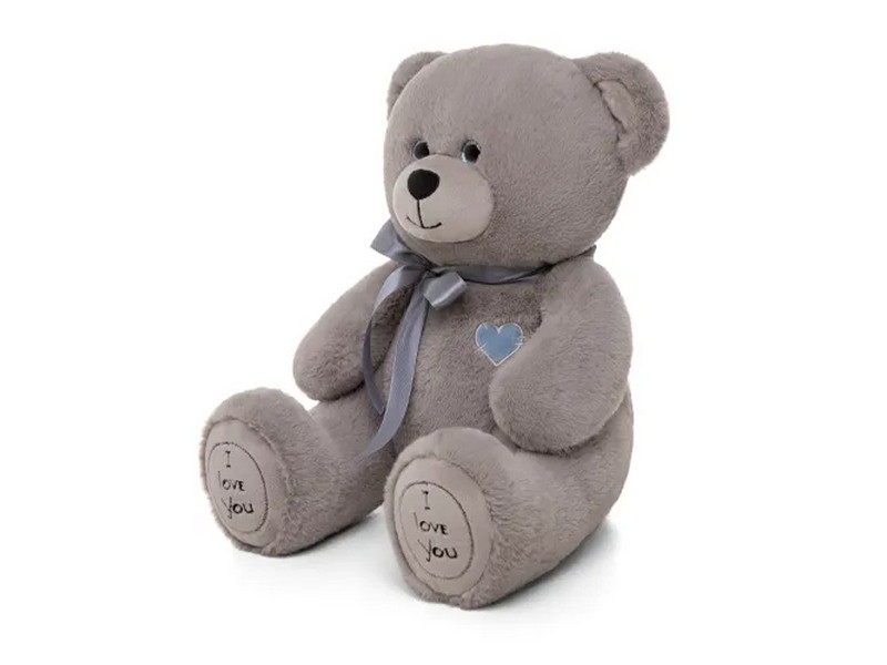 Медведь Фил 30 см (сидя) серый