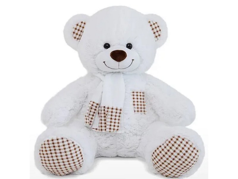 Медведь Тоффи 85 см белый