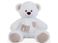 81296&nbsp;[МТоф/45/31]Медведь Тоффи 85 см белый