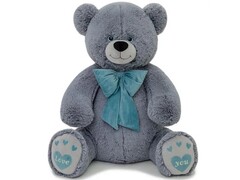81308&nbsp;[МП/70/79]Медведь Пьер с бантом 130 см серый