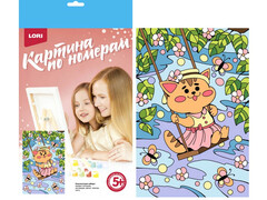 81346&nbsp;[Ркн-096]Картина на картоне с красками 20*28,5 см по номерам. ВЕСЕННИЕ МЕЧТЫ