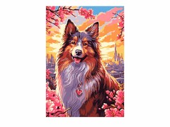 81354&nbsp;[Кпн-316]Картина на картоне с красками 20х28,5 см по номерам. КОЛЛИ