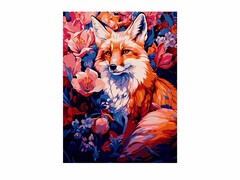 81387 [Кпн-342] Картина на картоне с красками 28,5х38 см по номерам. В цветах