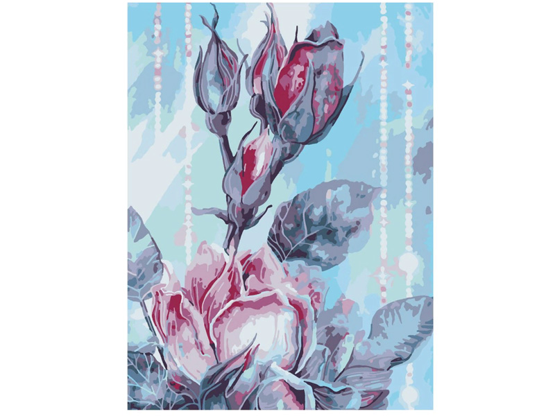 Купить оптом Картина на картоне с красками 28,5х38 см по номерам. Нежный цветок в Луганске