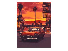 81400 [Кпн-297] Картина на картоне с красками 40х50 см по номерам. Калифорния