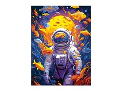 81444 [Кпн-394] Картина на картоне с красками 28,5х38 см по номерам. Подводный мир