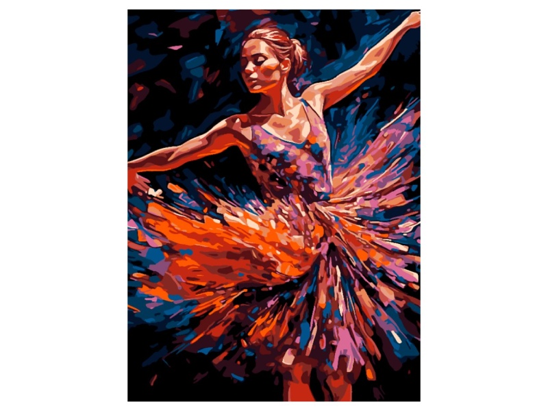 Купить оптом Холст с красками 30х40 см по номерам. Балерина в Луганске