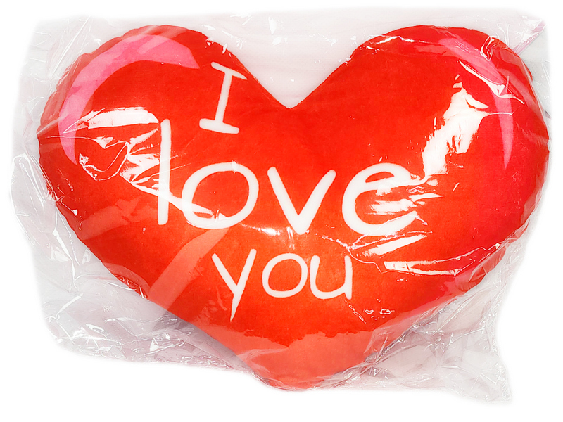 Подушка-игрушка Сердце I love you красное 32х25см HRT-009