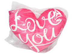 81471&nbsp;[HRT-011]Подушка-игрушка Сердце love you розовое 32х25см HRT-011