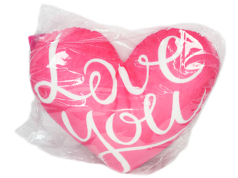 Подушка-игрушка Сердце love you розовое 32х25см HRT-011