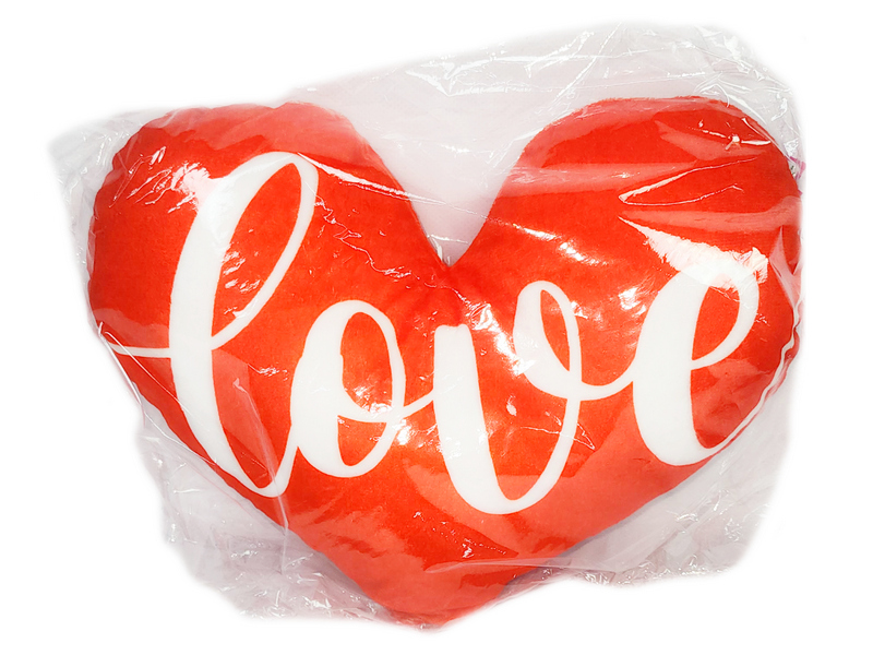 Подушка-игрушка Сердце LOVE красное 32х25см HRT-007