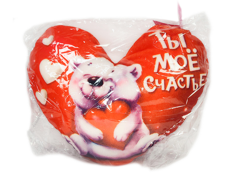 Подушка-игрушка Сердце Мишка 32х25см HRT-006