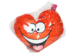 81479&nbsp;[HRT-004]Подушка-игрушка Сердце улыбка красная 32х25см HRT-004