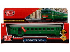 4680107980779 Модель металл ЭЛЕКТРИЧКА длина 19 см, двери, инерц, зеленый, кор. Технопарк в кор.2*36шт COMTRAIN-19-GN