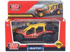 81483 [CHAB-12SRT-RD] 4680013716325 Машина металл БАГГИ АВТОСПОРТ длина 12 см, инерц, красный, в кор. Технопарк в кор.2*36шт CHAB-12SRT-RD