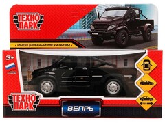 4680107934574 Машина металл ГАЗ ВЕПРЬ 12,5 см, двери, инерц, черн, кор. Технопарк в кор.2*60шт VEPRNEXT-12-BK