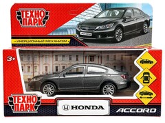 4690590176092 Машина металл HONDA ACCORD длина 12 см, двери, багаж, инерц, серый, кор. Технопарк в кор.2*36шт ACCORD-GY (72)