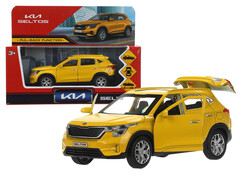 81518 [SELTOS-12-YE] 4660254472075 Машина металл KIA seltos длина 12 см, двери, багаж., инерц, желтый, кор. Технопарк в кор.2*36шт SELTOS-12-YE