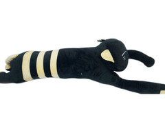 81553&nbsp;[0749-6/110]Кот-валик черный полоса 0749-6/110