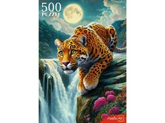 81634 [Ф500-2740] ПАЗЛЫ 500 элементов. ЛЕОПАРД И ЛУНА