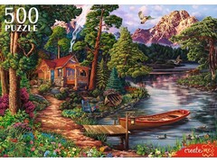 81641 [Ф500-8713] ПАЗЛЫ 500 элементов. ДОМИК У РЕКИ