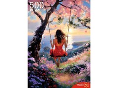 81645 [Ф500-8720] ПАЗЛЫ 500 элементов. ДЕВУШКА НА КАЧЕЛЯХ