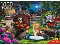 81653 [Ф1000-6633] ПАЗЛЫ 1000 элементов. ЕЖИ И КОТЕНОК