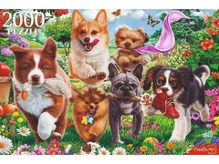 81662 [Ф2000-6649] ПАЗЛЫ 2000 элементов. БЕГУЩИЕ ЩЕНКИ