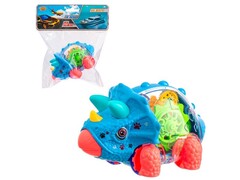 Динозаврик инерц. с шестеренками (свет) 12,5*8,5*8 см в пак. M1541-13