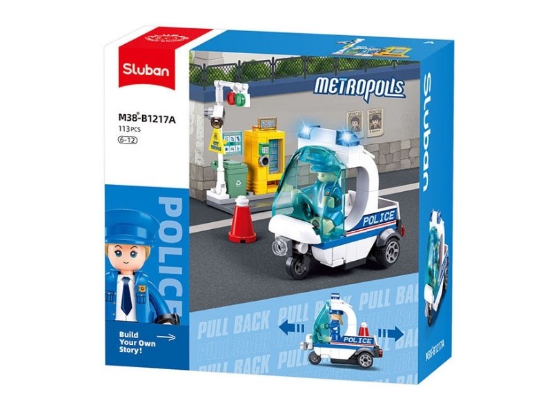 Конструктор "Полицейский транспорт" 113 дет. в кор. M38-B1217A
