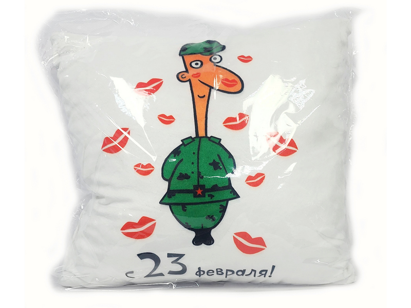 Купить оптом Подушка-игрушка 23 февраля солдат PPR-006 в Луганске